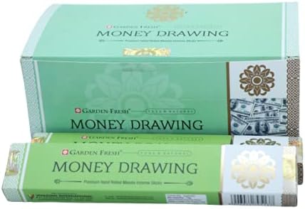 Garden Fresh Money Drawing Incense Agarbatti| Pure Natural and Herbal Home and Garden Fragrance Perfume Agarbatti Traditional Handmade Masala Incense Stick| 12 Packs of 15 gm