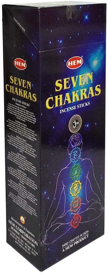 Hem 7 Chakra Incense Sticks Agarbatti Masala Quality Incense Hand Rolled in India for Healing Meditation Yoga Relaxation Prayer Peace (6)