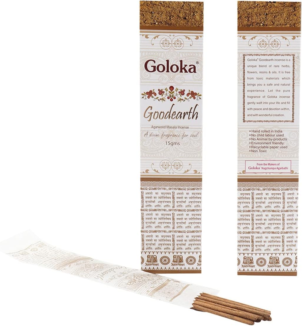 Sharvgun Goloka Good Earth Fragrance Incense Stick Yoga Meditation Agarbatti Pack of 12 -15 Grams