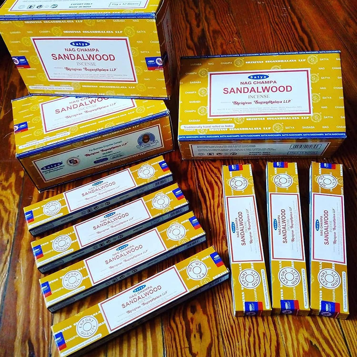 Satya Nag Champa Sandalwood Incense Sticks - Box 12 Packs