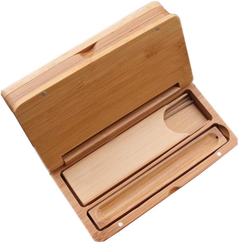 sleeri Bamboo Incense Sticks Holder Storage Container Box, Incense Sticks Storage, Incense Box Incense Stick Burner Case Storage Box, Small Size for Short Stick Incense, Length 4.72inch/12CM