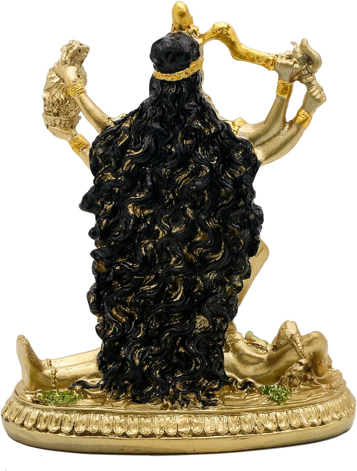 Antique Gold Hindu God Kali Statue – Indian Idol Murti Pooja Item Kali Maa Figurine Home Temple Mandir Decor Religion Puja Decoration Item