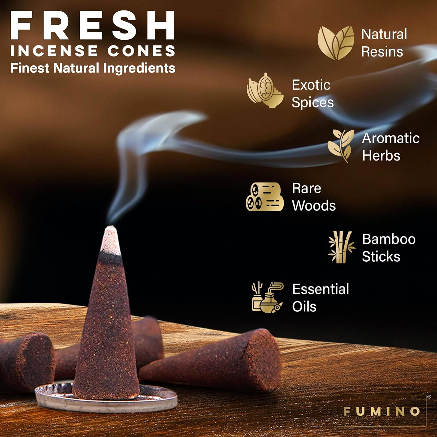 Fumino® Autumn Breeze Fresh Incense Cones 20 per Box Masala Agarbatti Joss Scent Fragrance for Relaxation and Meditation, Home and House Decor