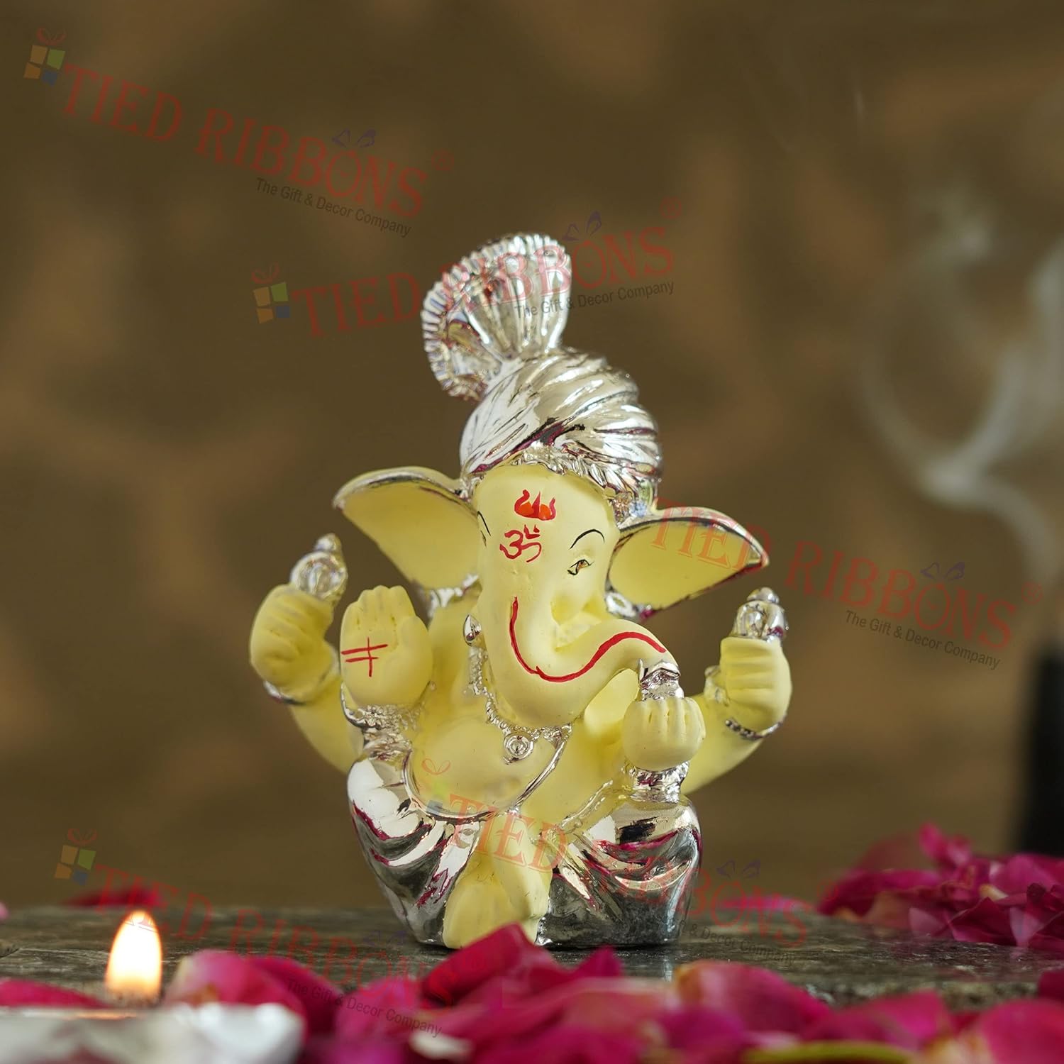 TIED RIBBONS Ganesha Idol for Car Dashboard | Ganesh Chaturthi Gifts | Ganesh Idol Figurine Ganpati Idol Car- Ganesha Statues Hindu Decor Ganesh Statue for Home Decorations, Pooja, Mandir
