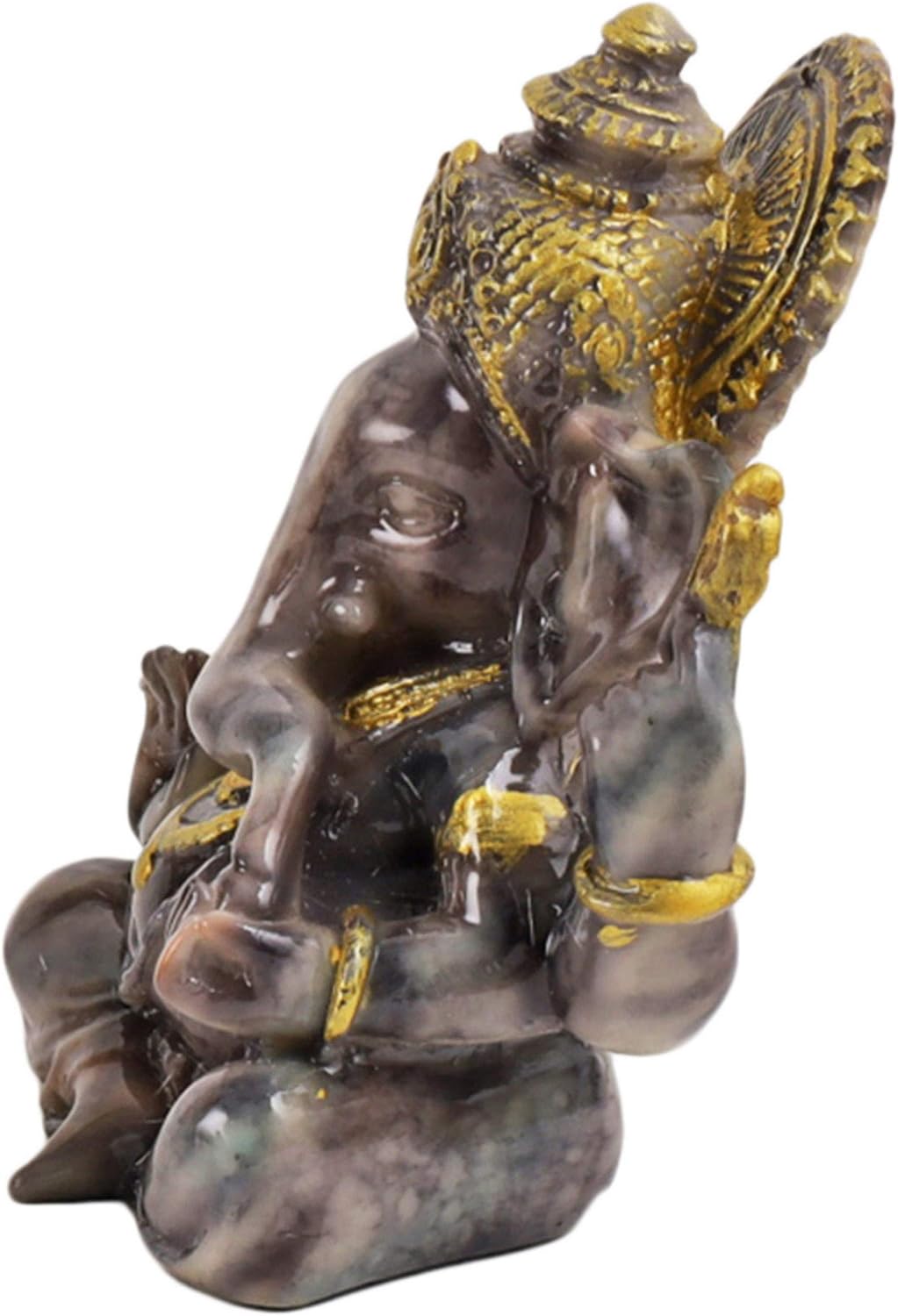 TIED RIBBONS Ganesha Statue for Car Dashboard | Hindu Elephant God Statue | Lying Ganesha Idol for Pooja, Home Decor | Ganesh Buddha Figurine | Ganesh Chaturthi Decor | Ganesh Chaturthi Gifts