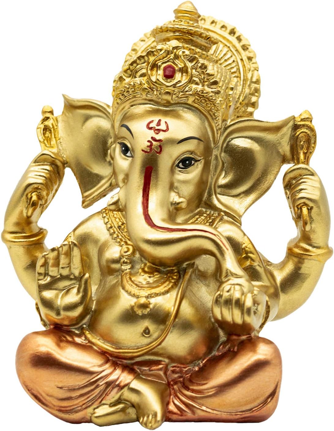Hindu Lord Ganesha Sculpture - Indian Religious Elephant Buddha Ganesh Statue Decoration - India Home Pooja Murti Temple Accessories Handmade Wedding Return Gifts