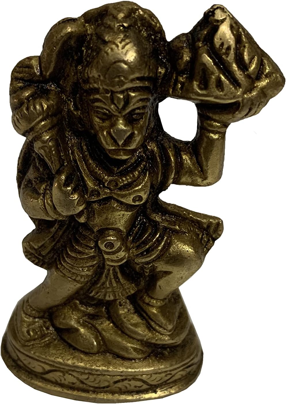 Indian Arts And Crafts Hanuman Statue Brass Statue Brass Bajarangwali Statue Good Luck Wisdom for Wedding Diwali Home Decors  Gift God Ganpati Idol Housewarming Gift
