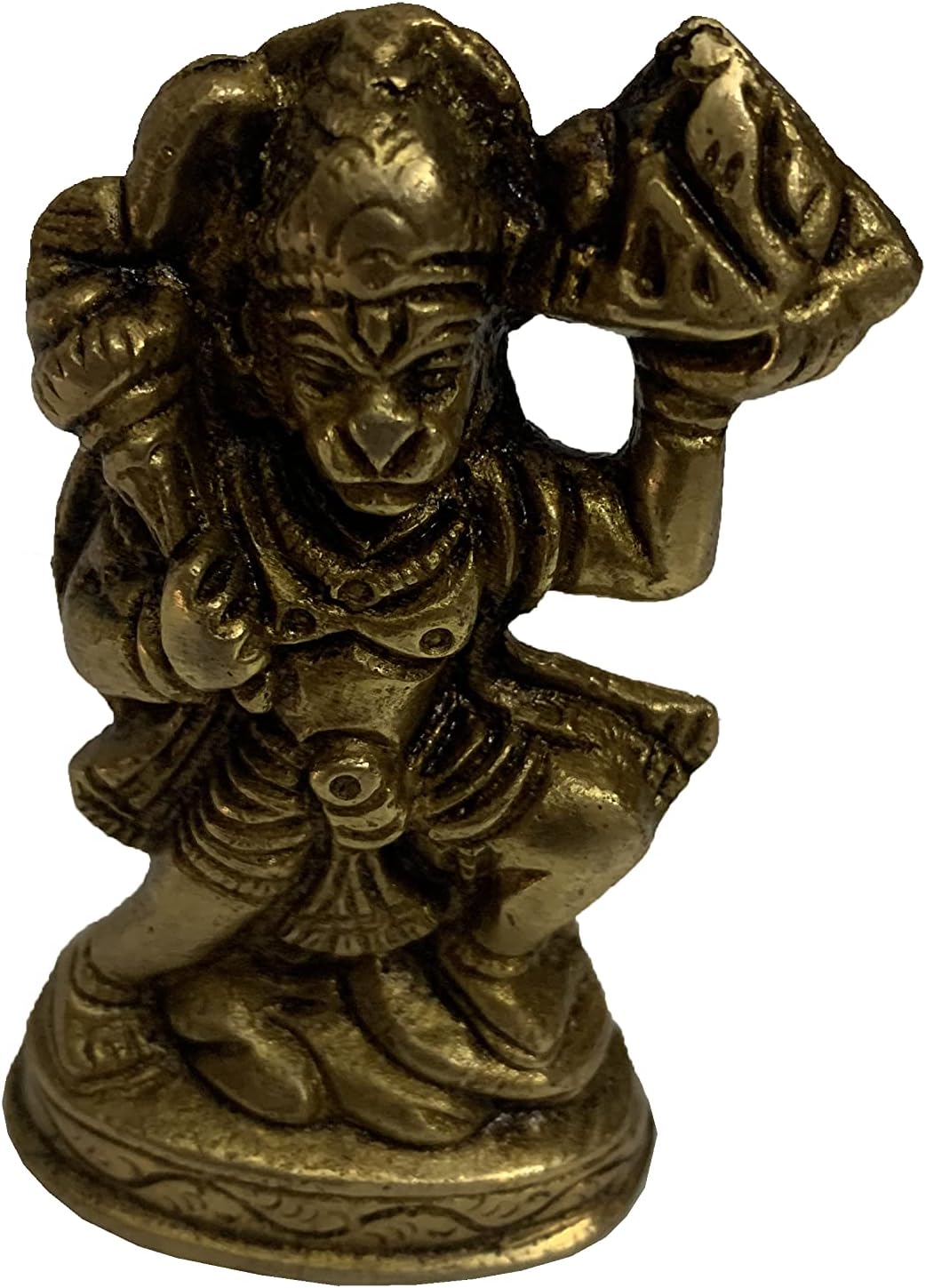Indian Arts And Crafts Hanuman Statue Brass Statue Brass Bajarangwali Statue Good Luck Wisdom for Wedding Diwali Home Decors  Gift God Ganpati Idol Housewarming Gift