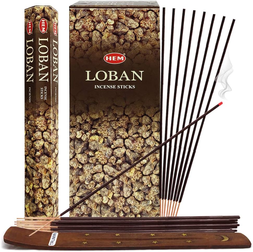 Loban Incense Sticks and Incense Stick Holder Bundle Insence Insense Hem Incense Sticks