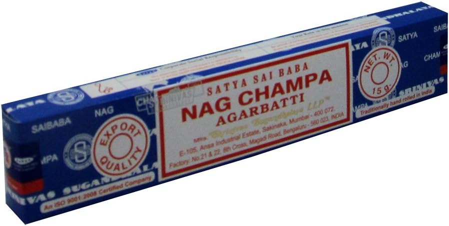 Satya Sai Baba Nag Champa Agarbatti Pack of 3 Incense Sticks Boxes 15gms Each Fine Quality Incense Sticks for Relaxation, Meditation, Positivity and Peace