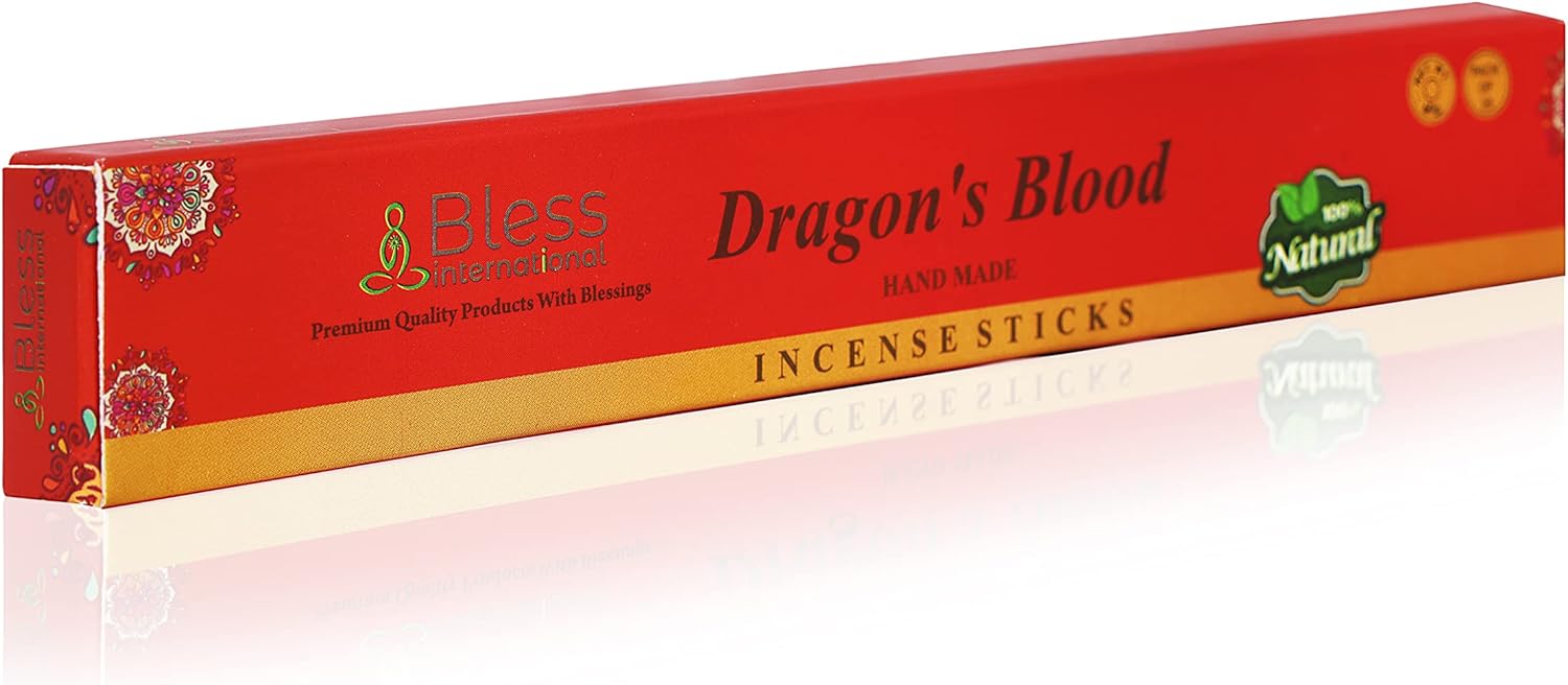 Bless-Sandalwood-Incense-Sticks 100%-Natural-Handmade-Hand-Dipped-Incense-Sticks Organic-Chemicals-Free for-Purification-Relaxation-Positivity-Yoga-Meditation The-Best-Woods-Scent (25 Sticks (40GM))