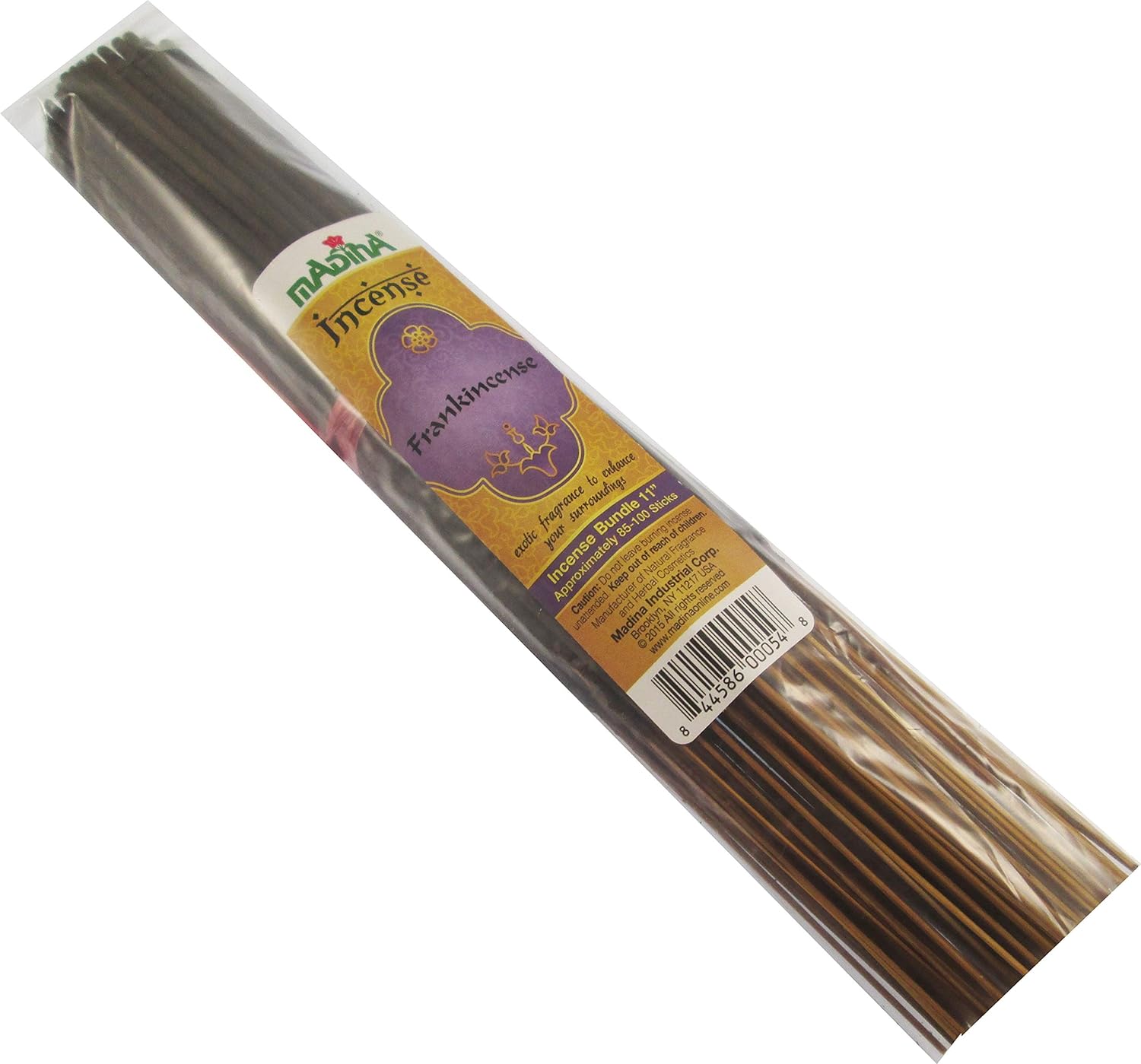 Cultural Exchange Madina Frankincense - Type Scented Fragrance Incense Stick Bundle [85 Sticks Per Pack - Brown - 11]
