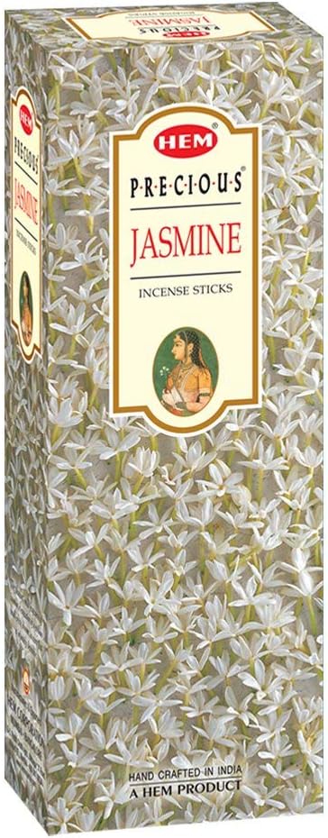 HEM Precious Jasmine Incense Sticks (Box of, 20g Tubes) | Natural Fragrance for Aromatic Rooms | Odor Remover Incense for Stress Relief  Relaxation