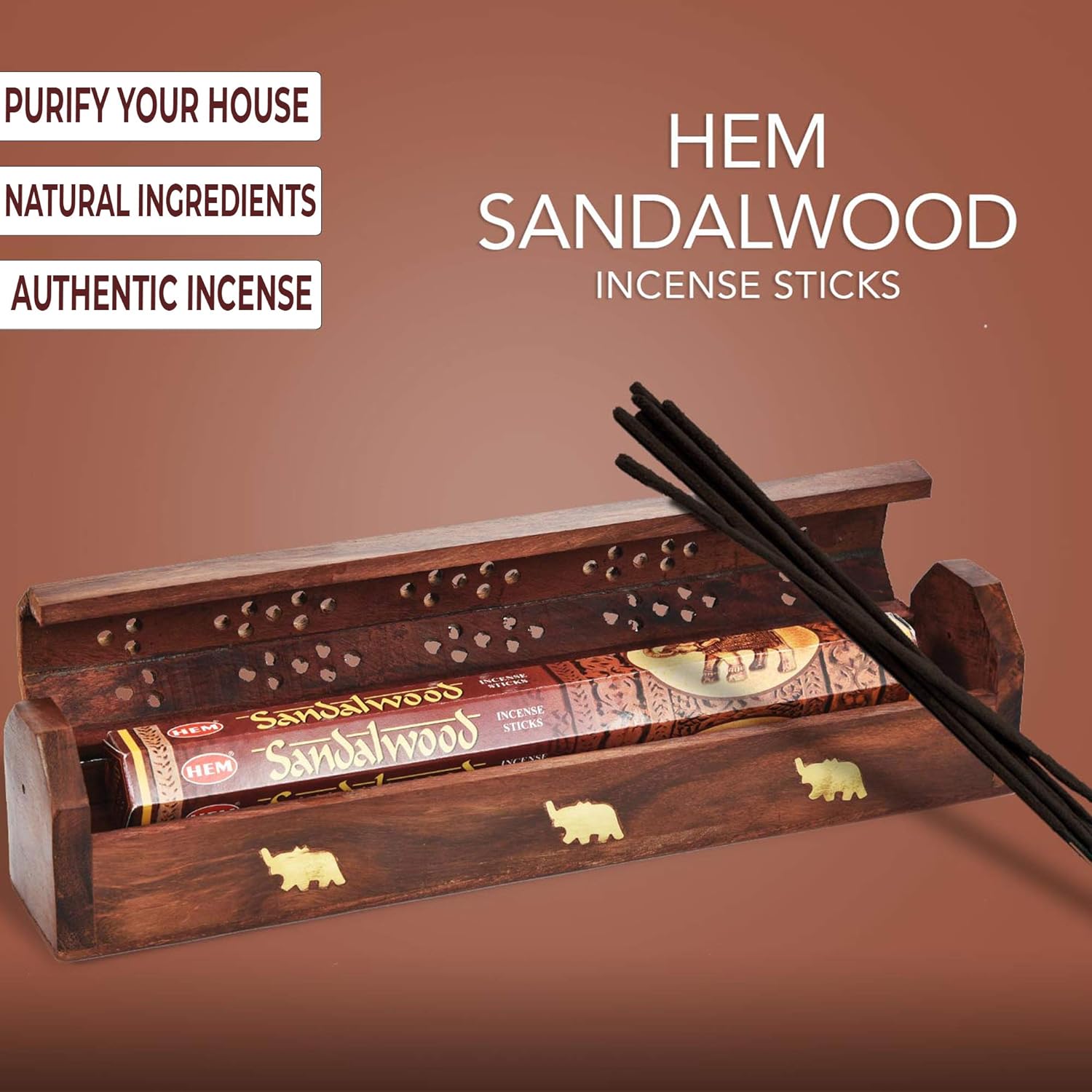HEM Sandal (Sandalwood) - Box of Six 20 Gram Tubes