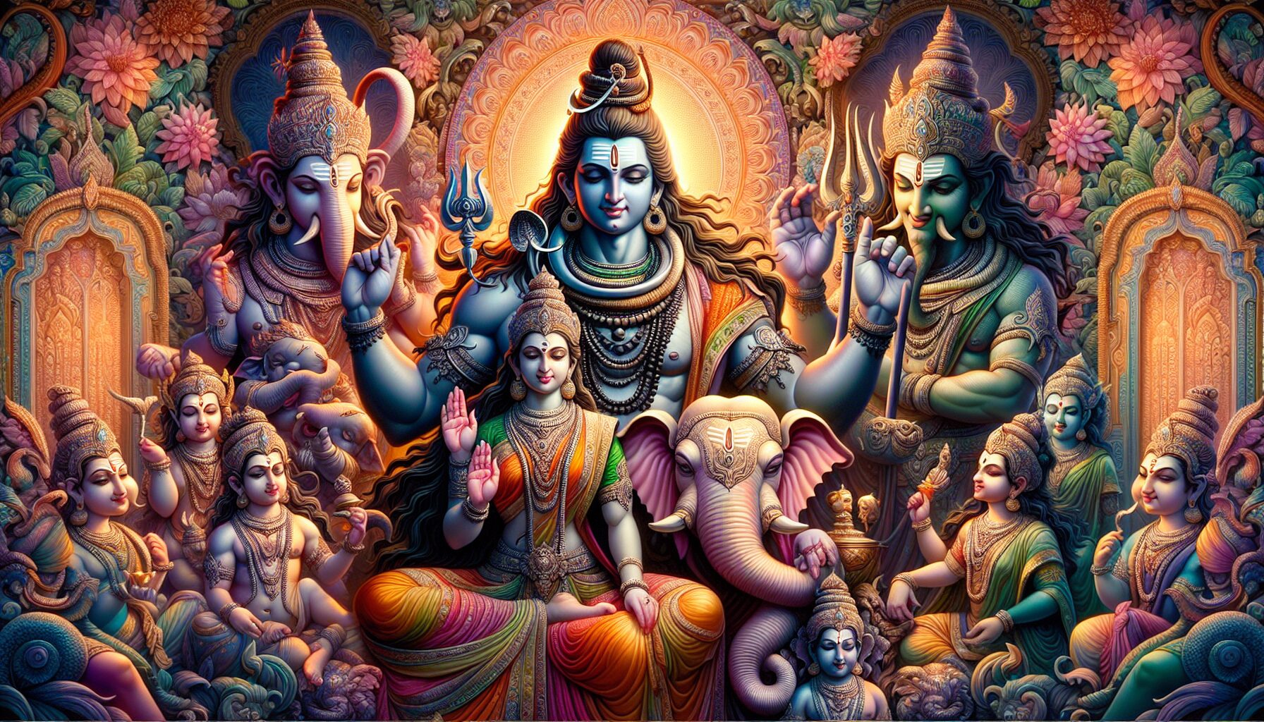 How Are Shiva And His Family Depicted In Art And Sculpture?