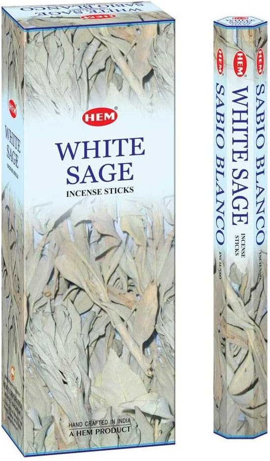 Hem White Sage 100 Incense Sticks (5 packs of 20 sticks)