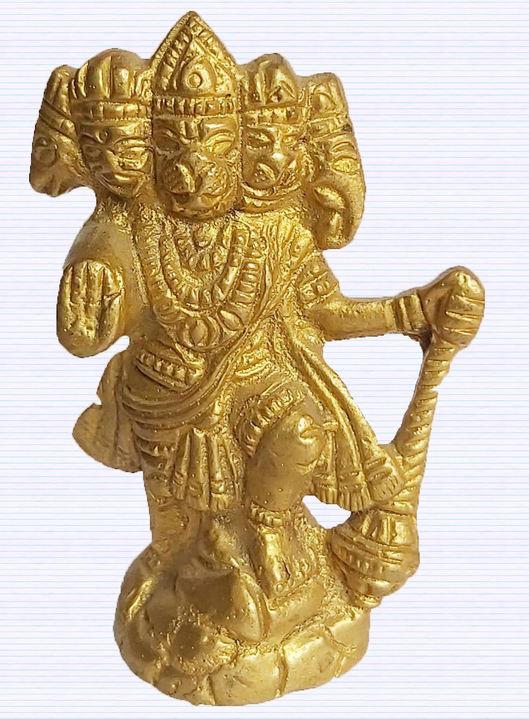 PARIJAT HANDICRAFT Hanuman Brass Idol Hindu god of Strength Statue Hanuman Large Idols for Temple Home and Office (Hanuman-ji)