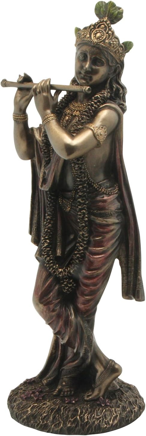 Top Collection 10 Krishna Statue in Cold Cast Bronze - Hindu God of Love and Divine Joy Figurine