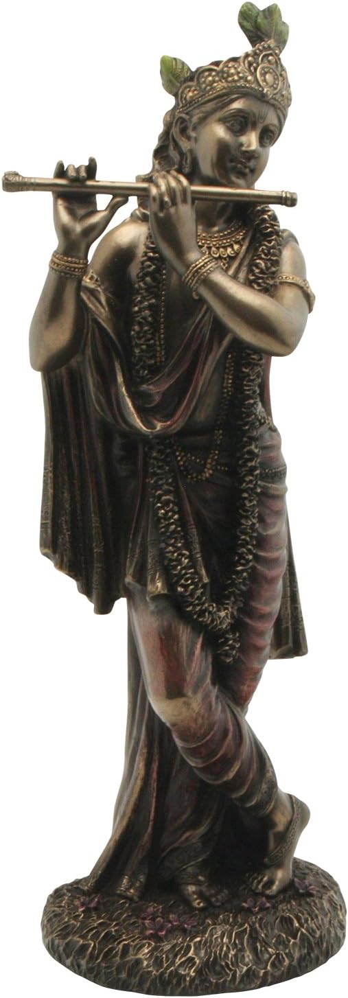 Top Collection 10 Krishna Statue in Cold Cast Bronze - Hindu God of Love and Divine Joy Figurine