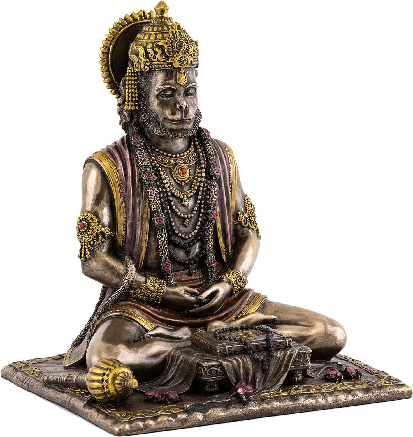 Top Collection Hanuman Statue - Hindu God of Strength Sculpture in Premium Cold Cast Bronze- 7.5-Inch Collectible Figurine