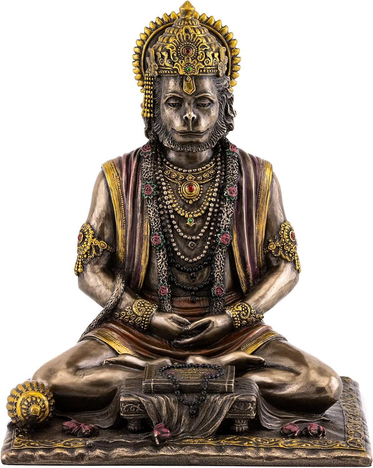 Top Collection Hanuman Statue - Hindu God of Strength Sculpture in Premium Cold Cast Bronze- 7.5-Inch Collectible Figurine